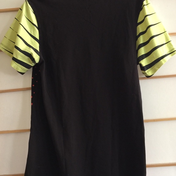 NIKE Air J"Just Do It" Iconic Retro Checkmark  TShirt Multi Black Red Yellow S - Picture 2 of 9